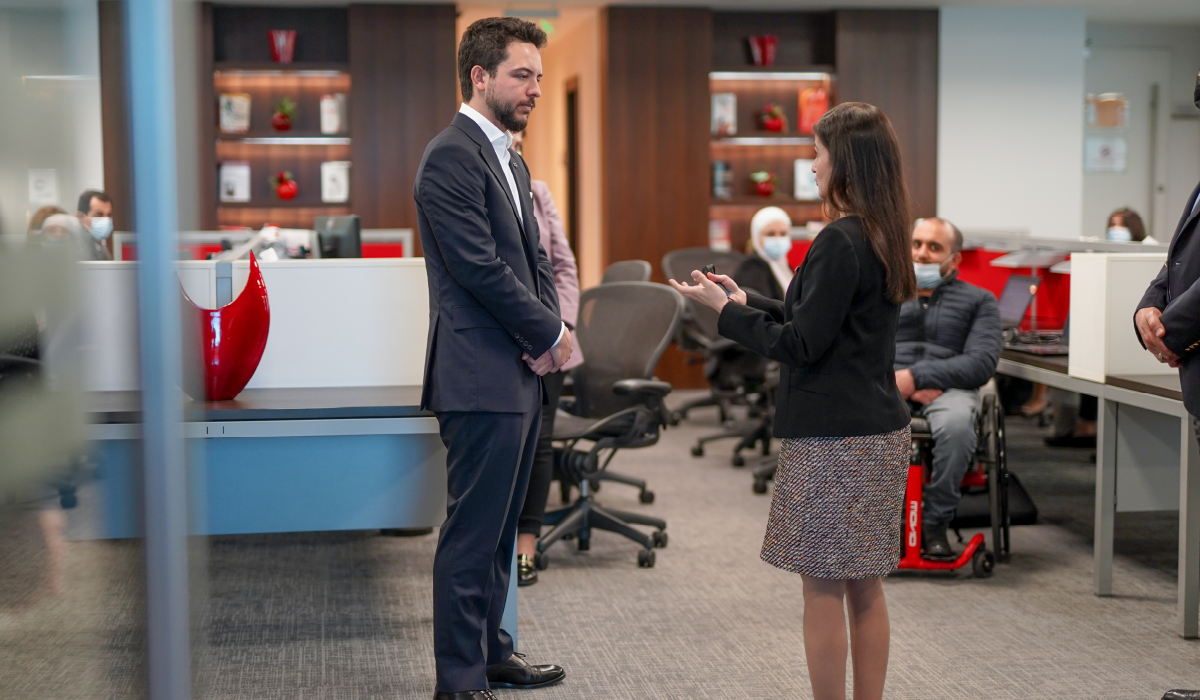 Gentilíssima visita de SAR, o Príncipe Herdeiro da Jordânia